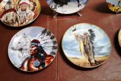 A Selection of Franklin Mint American Indian Heritage plates 