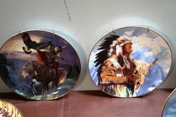 A Selection of Franklin Mint American Indian Heritage plates 