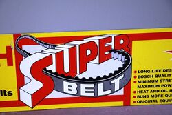 A Small Genuine Bosch Super Belt Tin Advertising Sign 