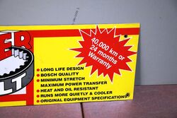A Small Genuine Bosch Super Belt Tin Advertising Sign 