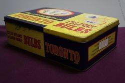 A Tornto Bulbs Dispensing Tin With Partial Contents 