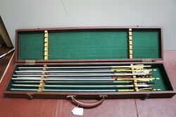 A Vintage Archery Arrow Case with 9 Arrows