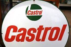 A Vintage Castrol L Round Enamel Advertising Sign 