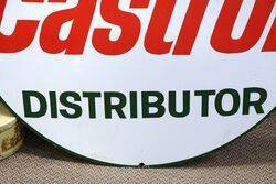 A Vintage Castrol L Round Enamel Advertising Sign 