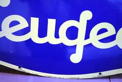 A Vintage French Peugeot Automobiles Double Sided Enamel Sign 