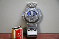 A Vintage Regimental Car Badge with Central St Christopher.