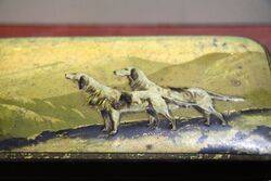 A Vintage Sweets Tin with 2 Embossed English Setters 