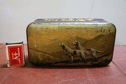 A Vintage Sweets Tin with 2 Embossed English Setters 