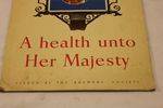 A health Unto Her Majesty Ad Card