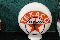 Aftermarket Texaco Pill Shape Glass Petrol Pump Globe.#