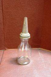 American Quart Oil Bottle With Tin Pourer