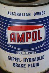 Ampol Super hydraulic Brake Fluid Pint Tin