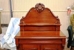 Antique Australian Cedar 2 Door Carved Back Chiffonier 