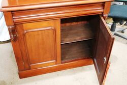 Antique Australian Cedar 2 Door Carved Back Chiffonier 