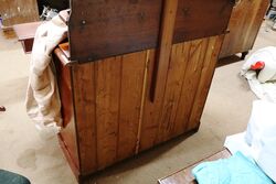 Antique Australian Cedar 2 Door Carved Back Chiffonier 