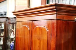 Antique Australian Cedar 2 Door Wardrobe with Bottom Drawer 