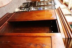 Antique Australian Cedar 2 Door Wardrobe with Bottom Drawer 
