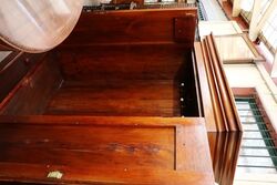 Antique Australian Cedar 2 Door Wardrobe with Bottom Drawer 