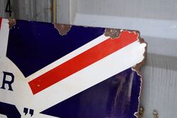 Antique BP Motor Spirit Union Jack Enamel Sign 