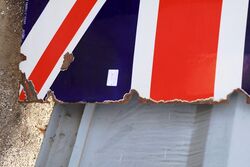 Antique BP Motor Spirit Union Jack Enamel Sign 