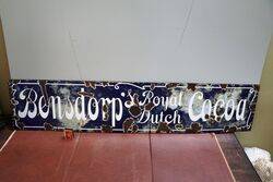 Antique Bensdorp Royal Dutch Cocoa Enamel Sign #