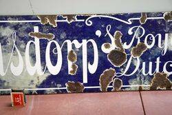 Antique Bonsdorp Royal Dutch Cocoa Enamel Sign 