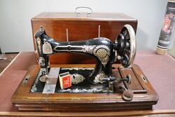 Antique Boxed Sewing Machine No1879334.