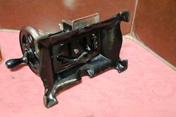 Antique C19th German Miniature Cast Iron Sewing Machine 