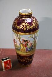 Antique C19th Royal Vienna Porcelain Vase. #