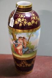 Antique C19th Royal Vienna Porcelain Vase 
