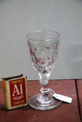 Antique C19th Thumb Cut Wine Glass 