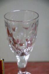 Antique C19th Thumb Cut Wine Glass 