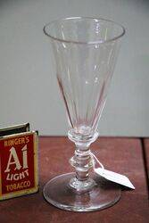 Antique C19th Thumb Cut Wine Glass. #