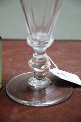 Antique C19th Thumb Cut Wine Glass 