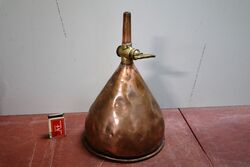 Antique Copper Funnel with Brass Tap