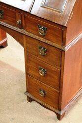 Antique Englisher Oak 9 Drawer Fall Front Desk