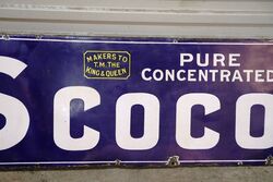 Antique Fryand39s Cocoa Enamel Strip Advertising Sign  