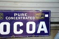 Antique Fryand39s Cocoa Enamel Strip Advertising Sign  