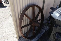 Antique Garden Jewellery. Large Clement Davidson Riveted Wheel.