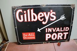 Antique Gilbey's Invalid Port Advertising Sign. #