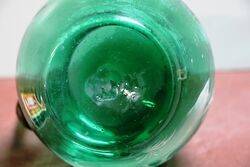 Antique Green Glass Mary Gregory Jug 