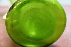 Antique Green Glass Mary Gregory Vase 