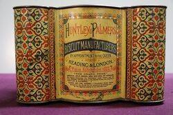 Antique Huntley + Palmers Biscuit Tin in Stunning Condition 