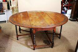 Antique Irish Oak Gateleg Wakes Table. #