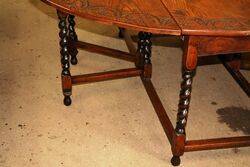 Antique Irish Oak Gateleg Wakes Table 