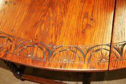 Antique Irish Oak Gateleg Wakes Table 