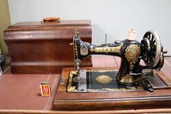Antique Jones Family Sewing Machine and Case 