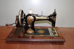 Antique Jones Family Sewing Machine and Case 