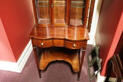Antique Late C19th Mahogany Ladies Writing Table with Cabinet Top 