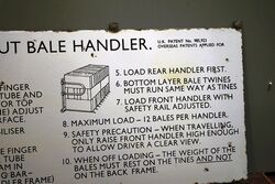 Antique Lister Bale Handler Instructions Enamel Sign 